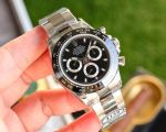 Clean Factory ROLEX Daytona Black Bezel Replica 4130 Movement 904L Steel Black Watch